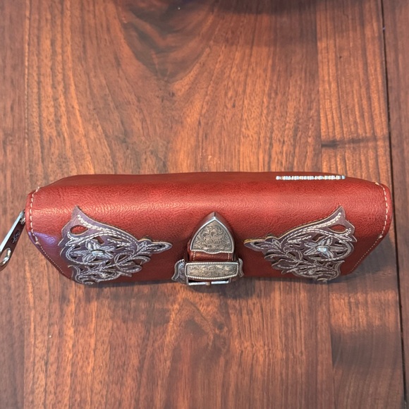American Bling deep red western cowgirl bundle full zip wallet - Picture 9 of 9